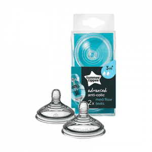 זוג פטמות  אנטי קוליק זרימה בינונית / טומי טיפי tommee tippee