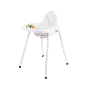 כסא אוכל מפלסטיק לתינוק – I AM – לבן