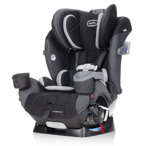 כיסא בטיחות משולב בוסטר 4 ב-1 ALL 4 ONE DLX – אפור/שחור מלאנג’ – Evenflo
